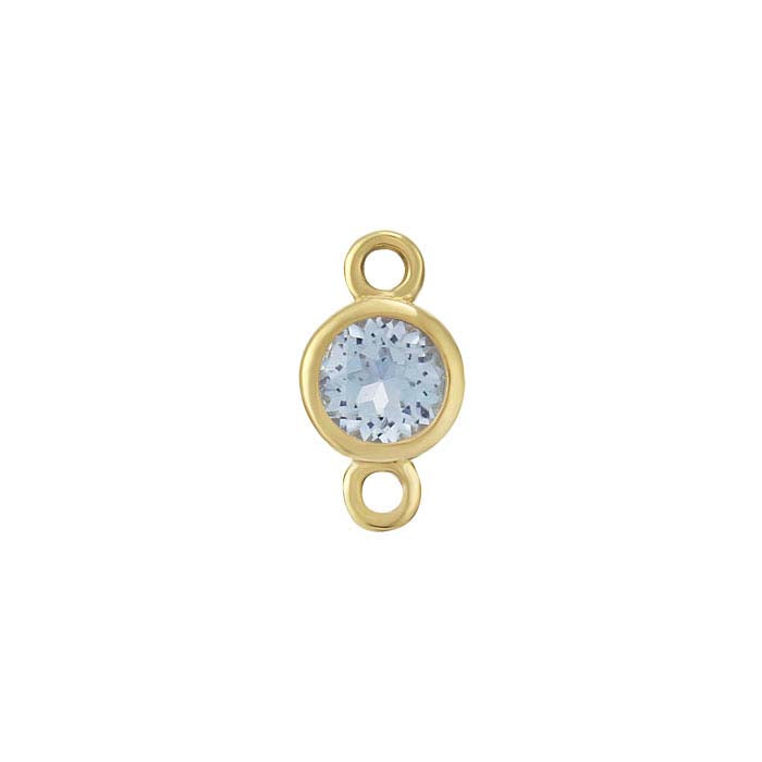 14K Yellow Gold Birthstone-Set Link Component