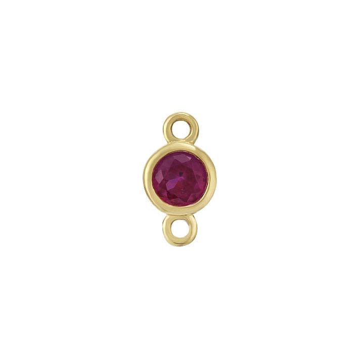 14K Yellow Gold Birthstone-Set Link Component