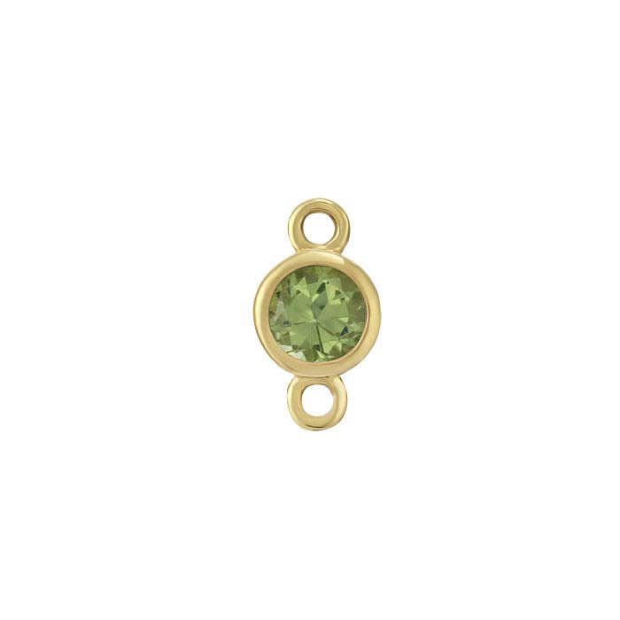 14K Yellow Gold Birthstone-Set Link Component