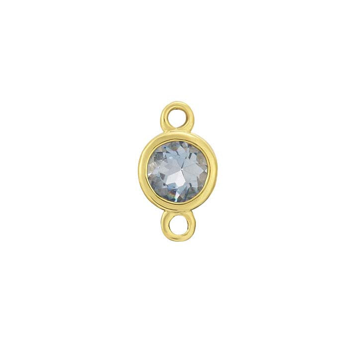 14K Yellow Gold Birthstone-Set Link Component