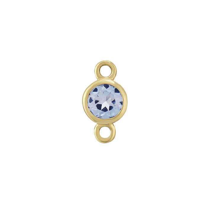 14K Yellow Gold Birthstone-Set Link Component