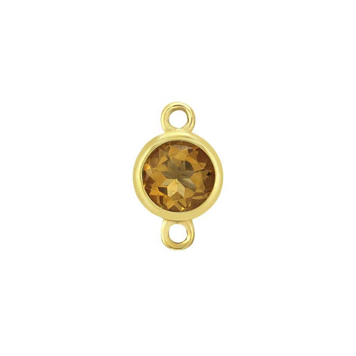 14K Yellow Gold Birthstone-Set Link Component