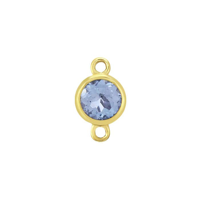 14K Yellow Gold Birthstone-Set Link Component