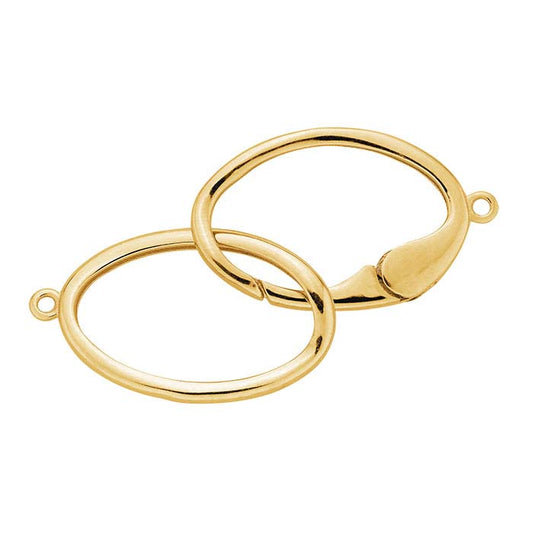 Fermoir crochet et œil en or jaune 14 carats 43 x 12,9 mm