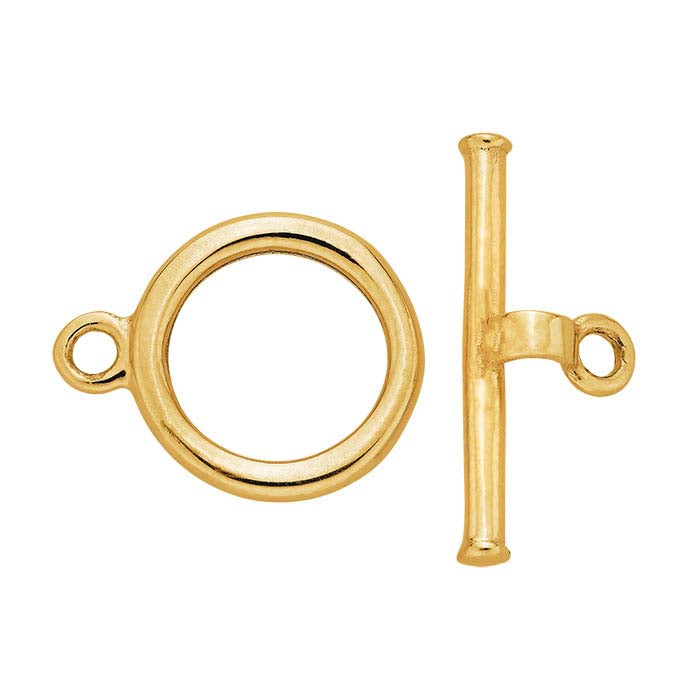 14K Yellow Gold Flat-End Toggle Clasp