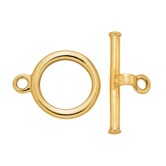 14K Yellow Gold Flat-End Toggle Clasp