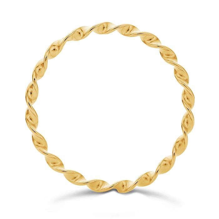 14/20 Yellow Gold-Filled Twist Stackable Ring