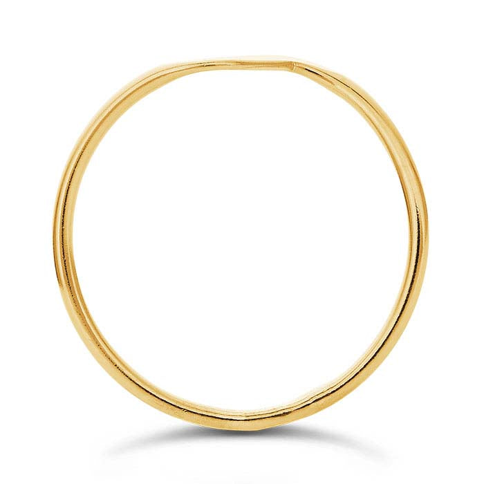 14/20 Keltakultapäällysteinen Tasainen Aaltolanka Pinottava Sormus