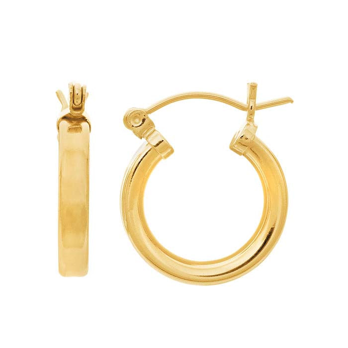 14/20 Yellow Gold-Filled Tubing Hoop Earrings