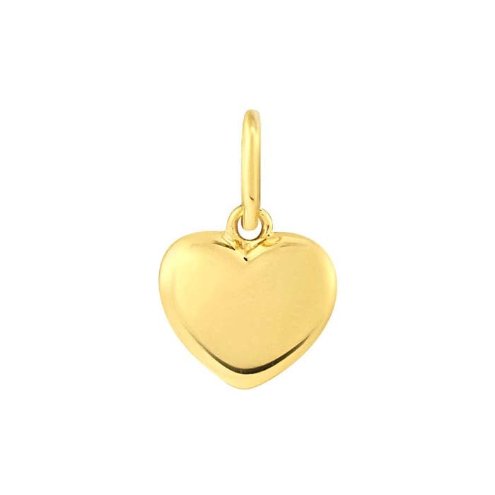 14K Yellow Gold Heart Charm