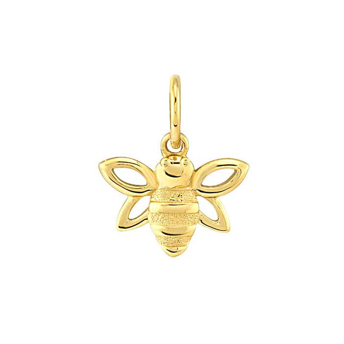 14K Yellow Gold Bee Charm