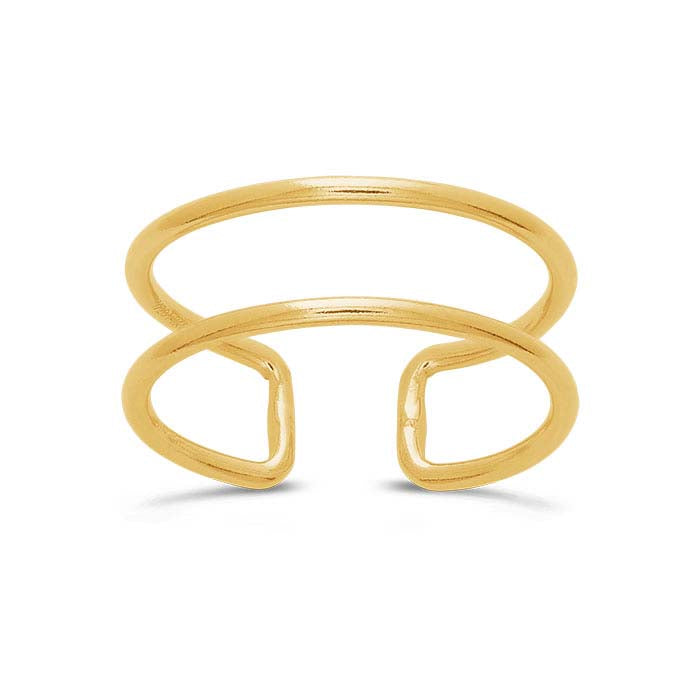 14/20 Yellow Gold-Filled Double-Cuff Ring