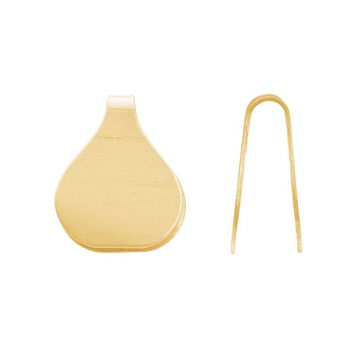 14K イエローゴールド フラットエンドキャップ