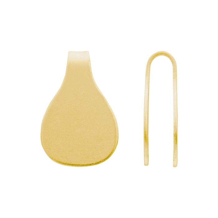 Tappo a estremità piatta in oro giallo 10K