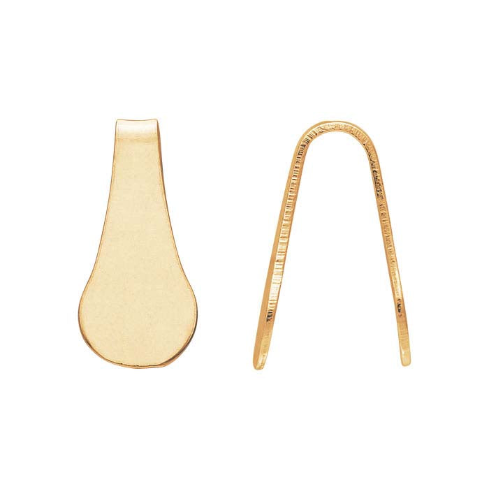 Tappo a estremità piatta in oro giallo 10K