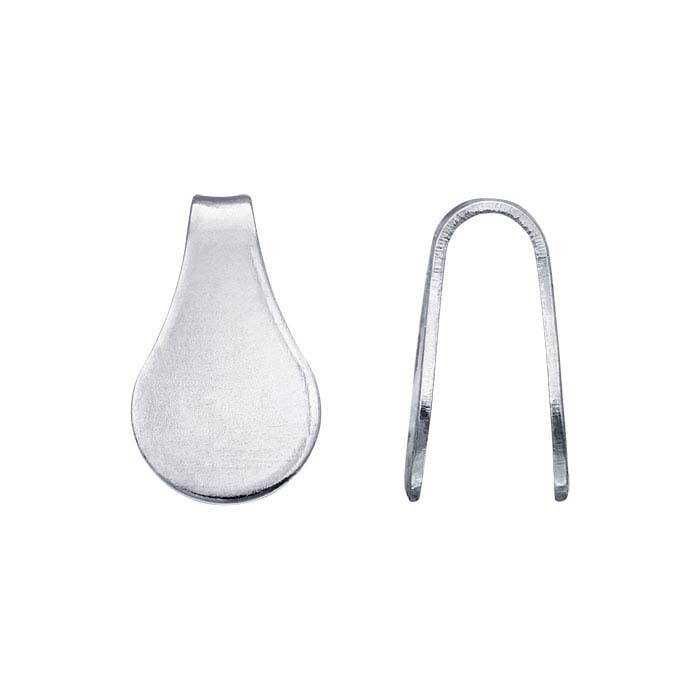 Tappo a estremità piatta in oro bianco 10K