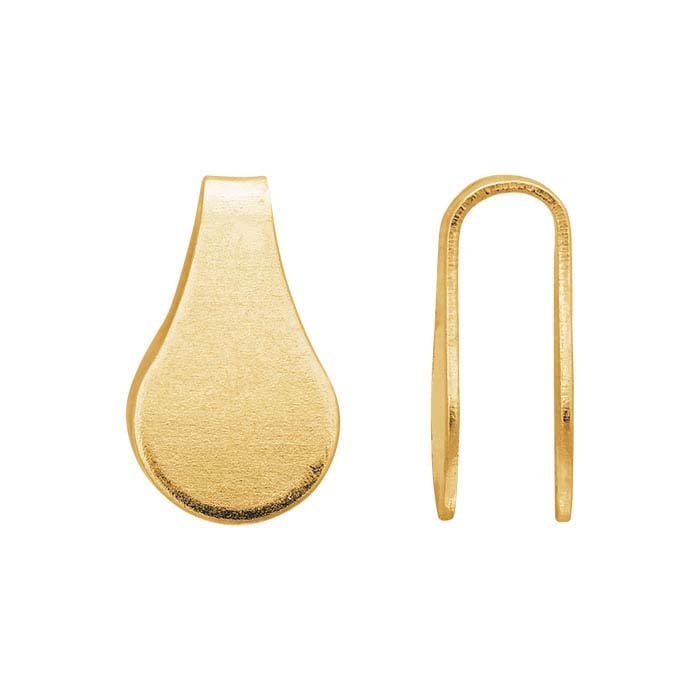 Tappo a estremità piatta in oro giallo 10K