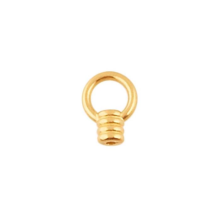 14K Yellow Gold Coil End Cap