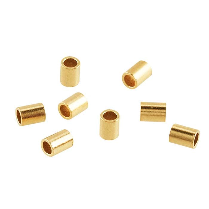 14K Yellow Gold Tube Crimp Bead