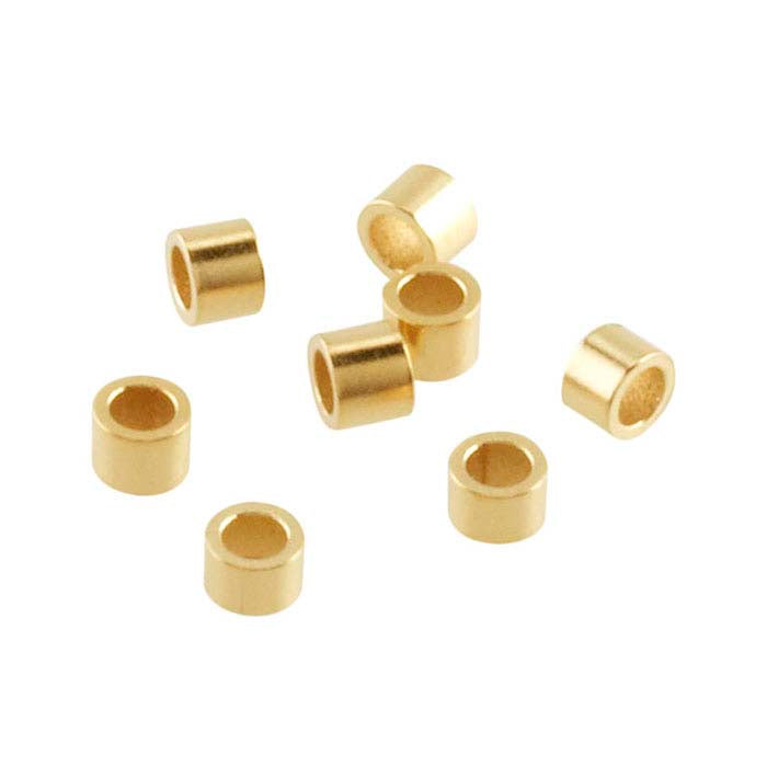 14K Yellow Gold Tube Crimp Bead