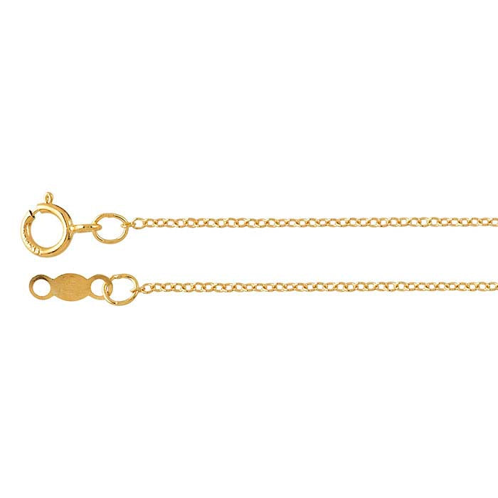 14K Yellow Gold Oval Cable Chain