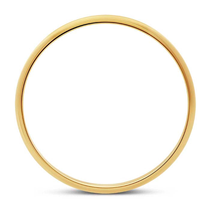 Nordt 14K Yellow Gold Lightweight Half-Round Wedding Band