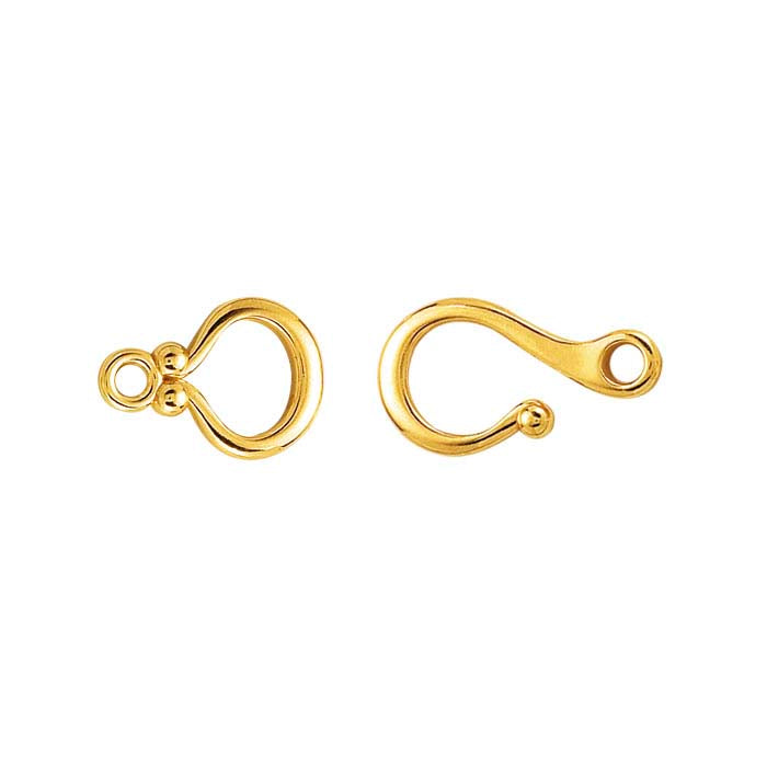 Sterling Silver Ball-End Hook & Eye Clasp