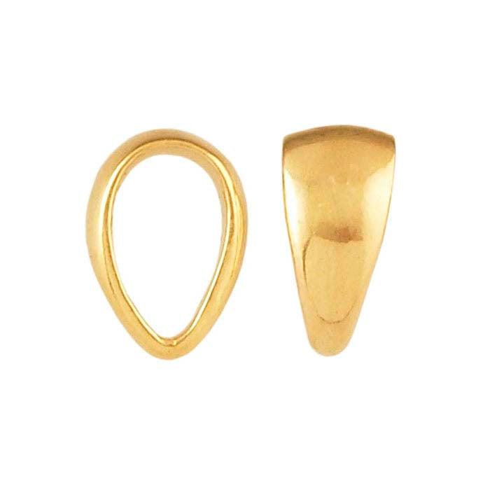 حلقة لحام ضيقة مدببة من الذهب الأصفر عيار 14 قيراط