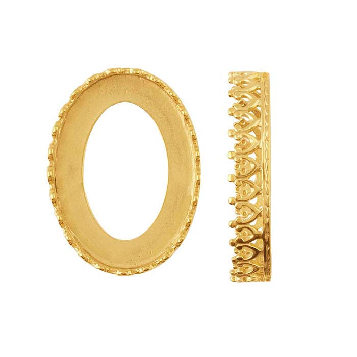 Oval Gallery Wire Bezel Cup Setting