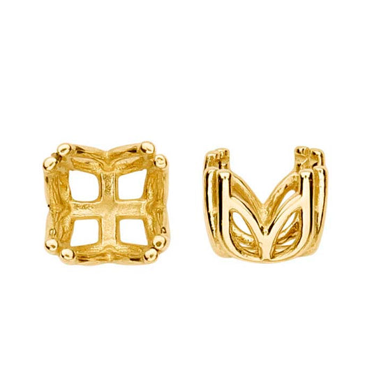 Round Pre-Notched Double-Prong 4-Prong Setting