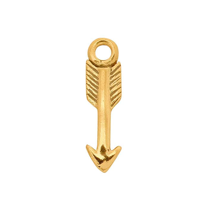 14K Yellow Gold Arrow Charm