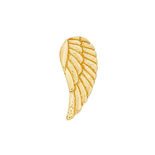 14K Yellow Gold Angel Wing Component for Floating Glass Lockets