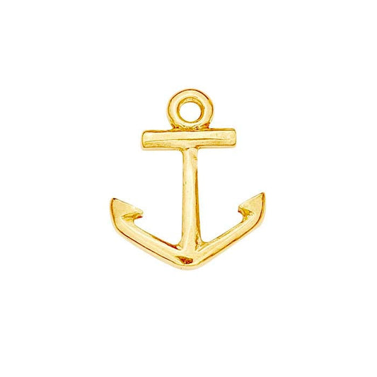 14K Yellow Gold Anchor Charm