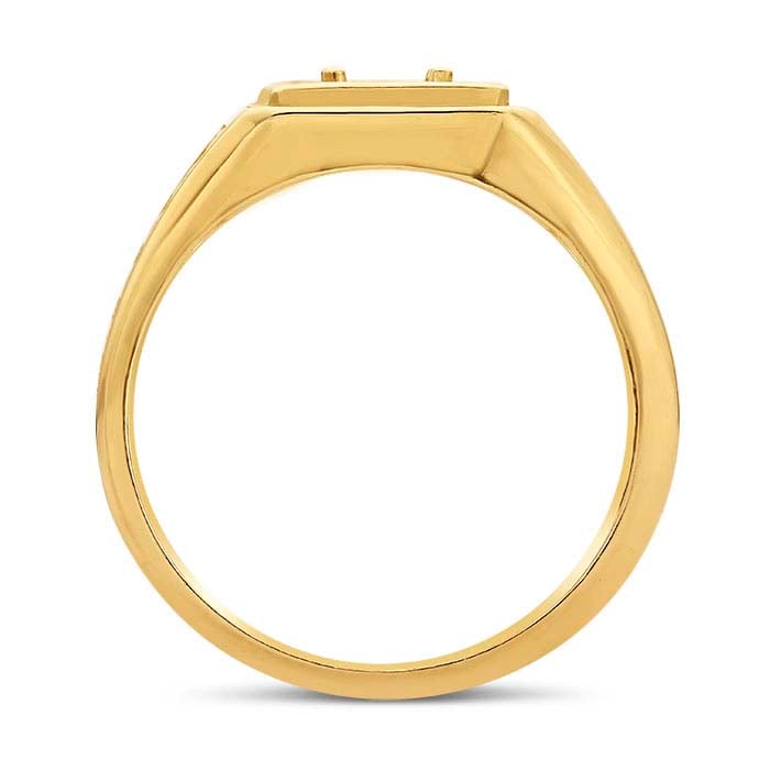 14K Yellow Gold Woven Round Ring Mounting