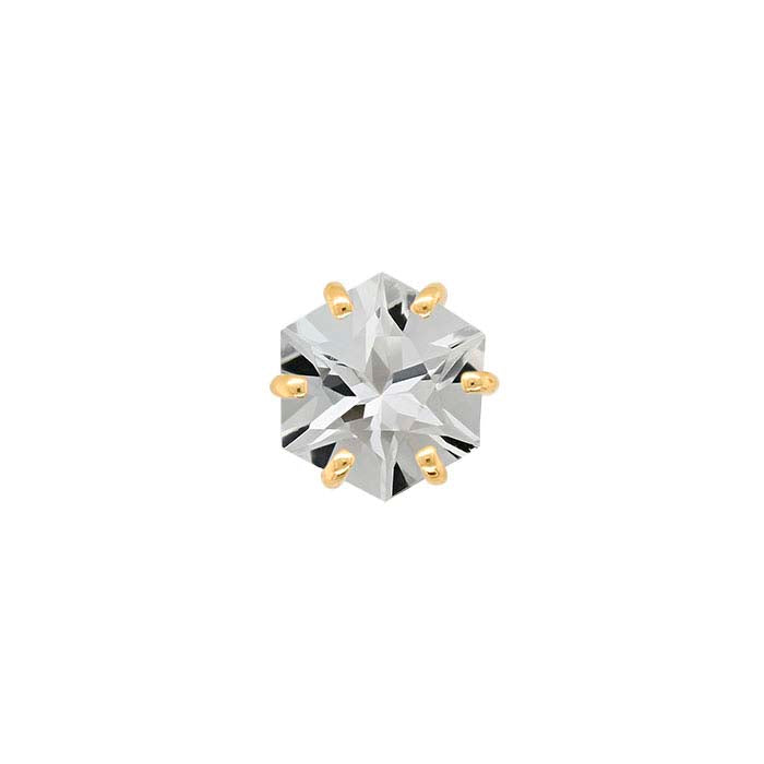 14K Yellow Gold Hexagon ReadySet™ Post Earring Mounting