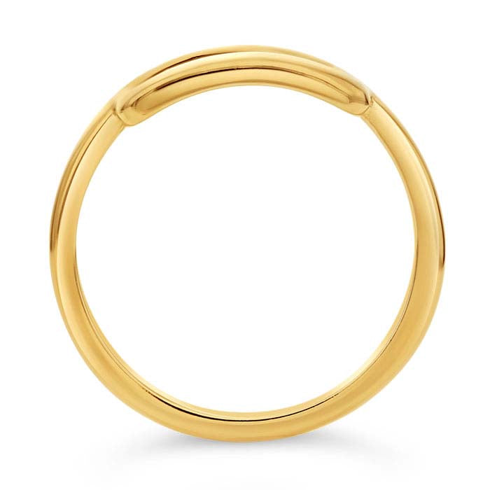 14K Keltakultainen Avoin Suorakulmainen Sormus