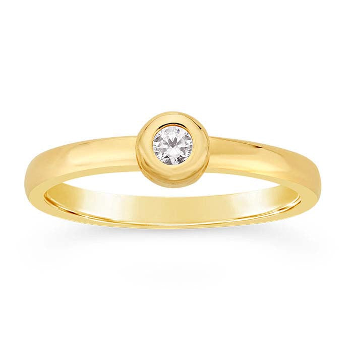 14K Yellow Gold Round Ring Mounting