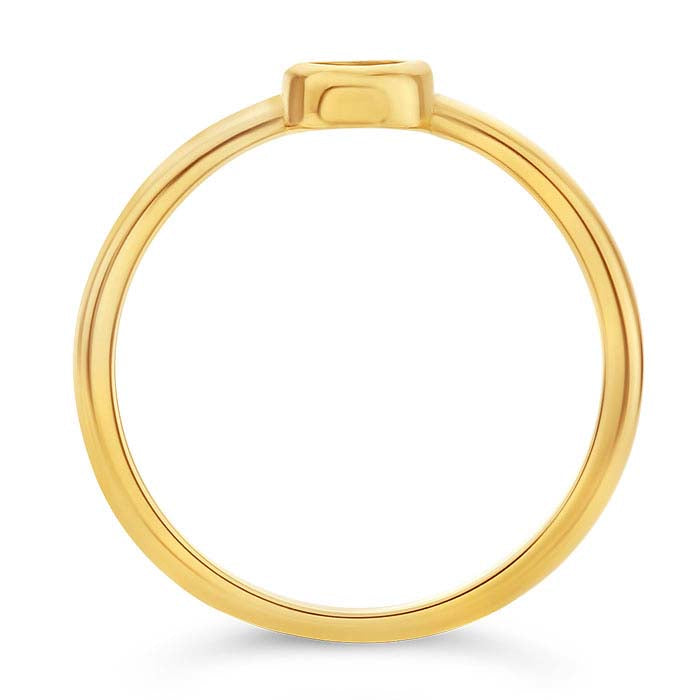 14K Yellow Gold Oval Ring Mounting