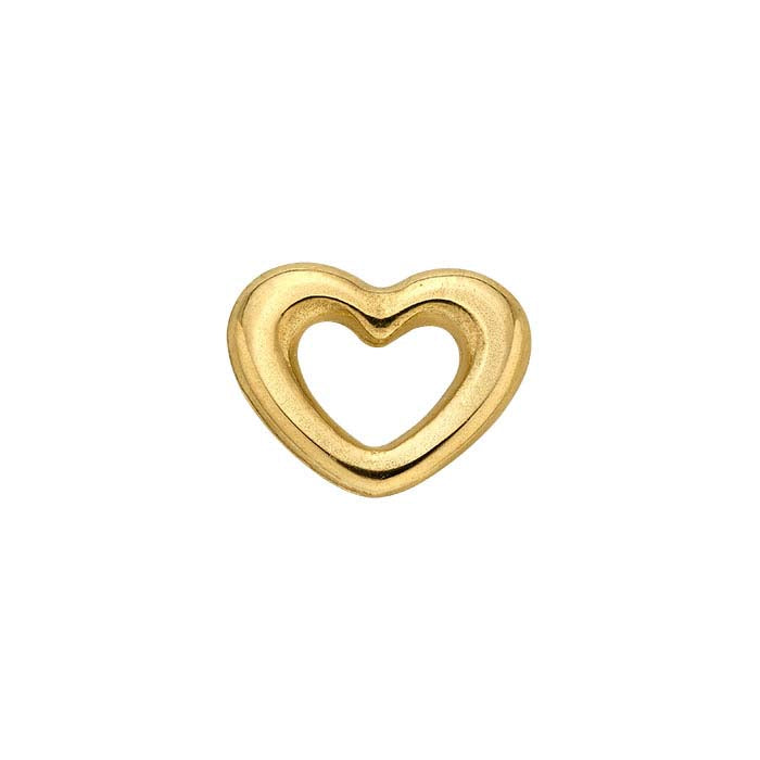 14K Yellow Gold Open Heart Component