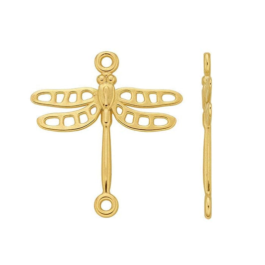 Composant de maillon libellule en or jaune 14 carats