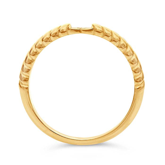 Gold Rope Ring Shanks with Hole