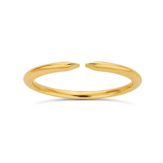 14K Gold Pinched Ring Shanks, 6-Prong