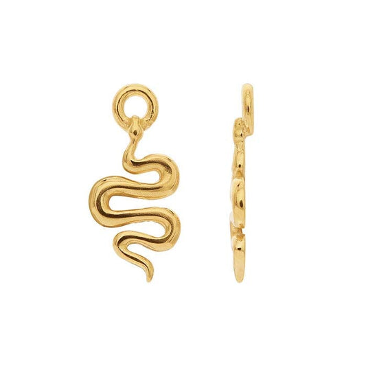 14K イエローゴールド スネークチャーム