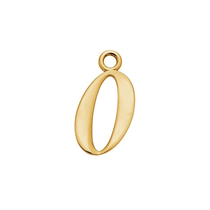 14K Yellow Gold Number Charm