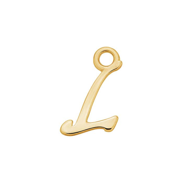 14K Yellow Gold Mini Alphabet Charm