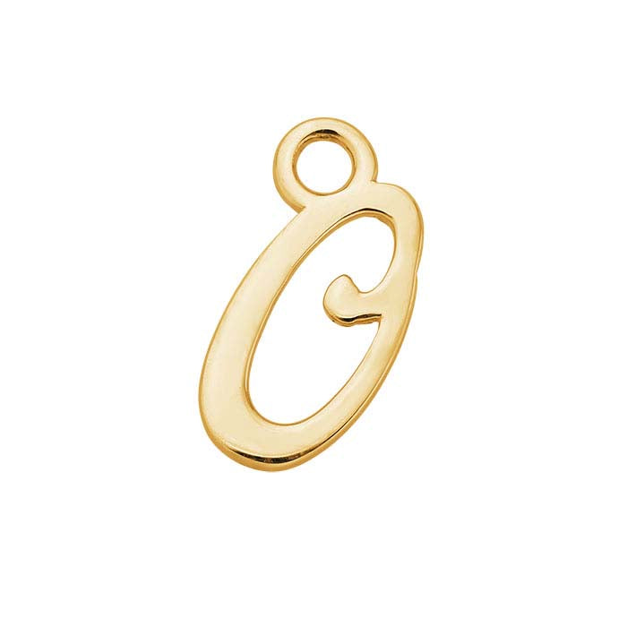 14K Yellow Gold Mini Alphabet Charm