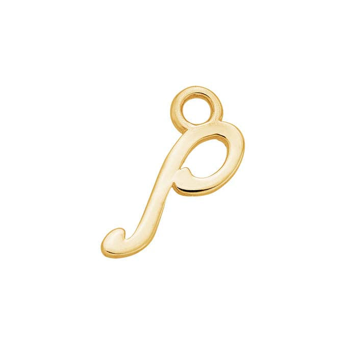 14K Yellow Gold Mini Alphabet Charm