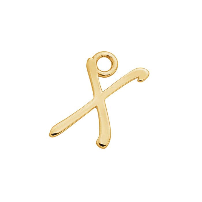 14K Yellow Gold Mini Alphabet Charm