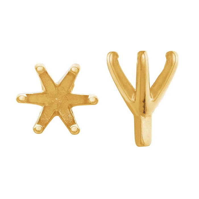 Gold Round 6-Prong Setting with Peg