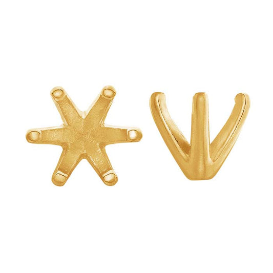 18K Yellow Gold Round 6-Prong Setting